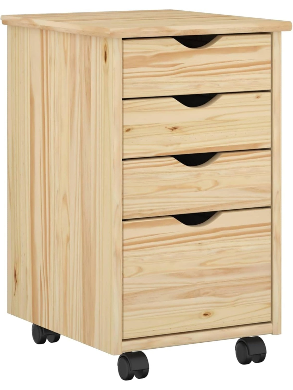 Mueble Rodante de Madera con Cajones Amplios Diseno Minimalista para Casa Oficina o Salon Marron