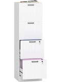 Cajonera Vertical para Escritorio con Cuatro Compartimentos Amplios de Organizacion Oficina Blanco