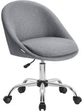Silla Giratoria de Oficina con Tapizado de Tela, Espuma Acolchada y Altura Ajustable