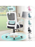 Silla Ejecutiva Ergonomica con Reposacabezas Ajustable y Reposabrazos Plegables