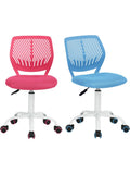 Set de Dos Sillas Giratorias de Oficina con Asiento de Tela y Altura Ajustable