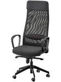 Silla de Escritorio Ergonomica en Gris Oscuro con Diseno Resistente y Facil Mantenimiento